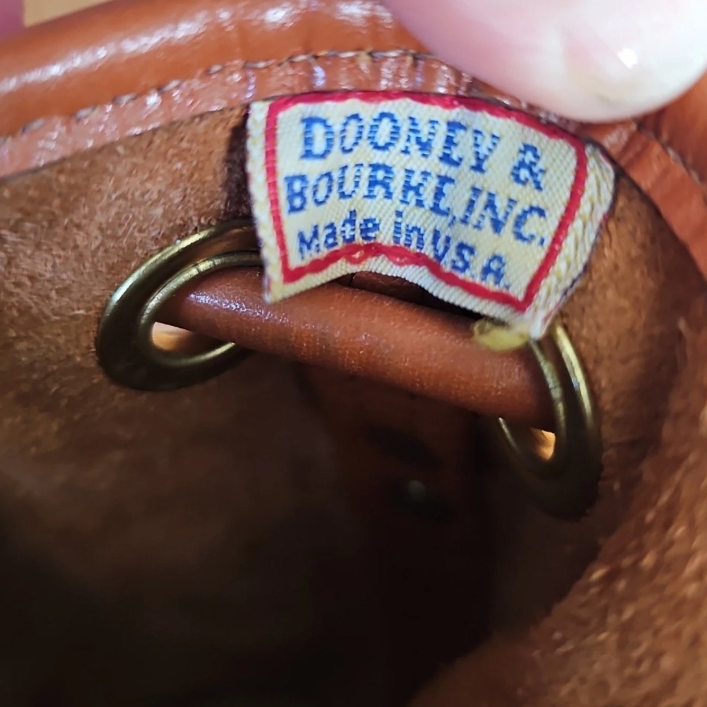 Dooney & Bourke Tan Leather Shoulder Bag - Picture 4 of 5